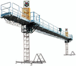 Plataforma de trabajo del palo que sube gemelo/equipo de seguridad que sube 1500 - 3600kgs para la construcción